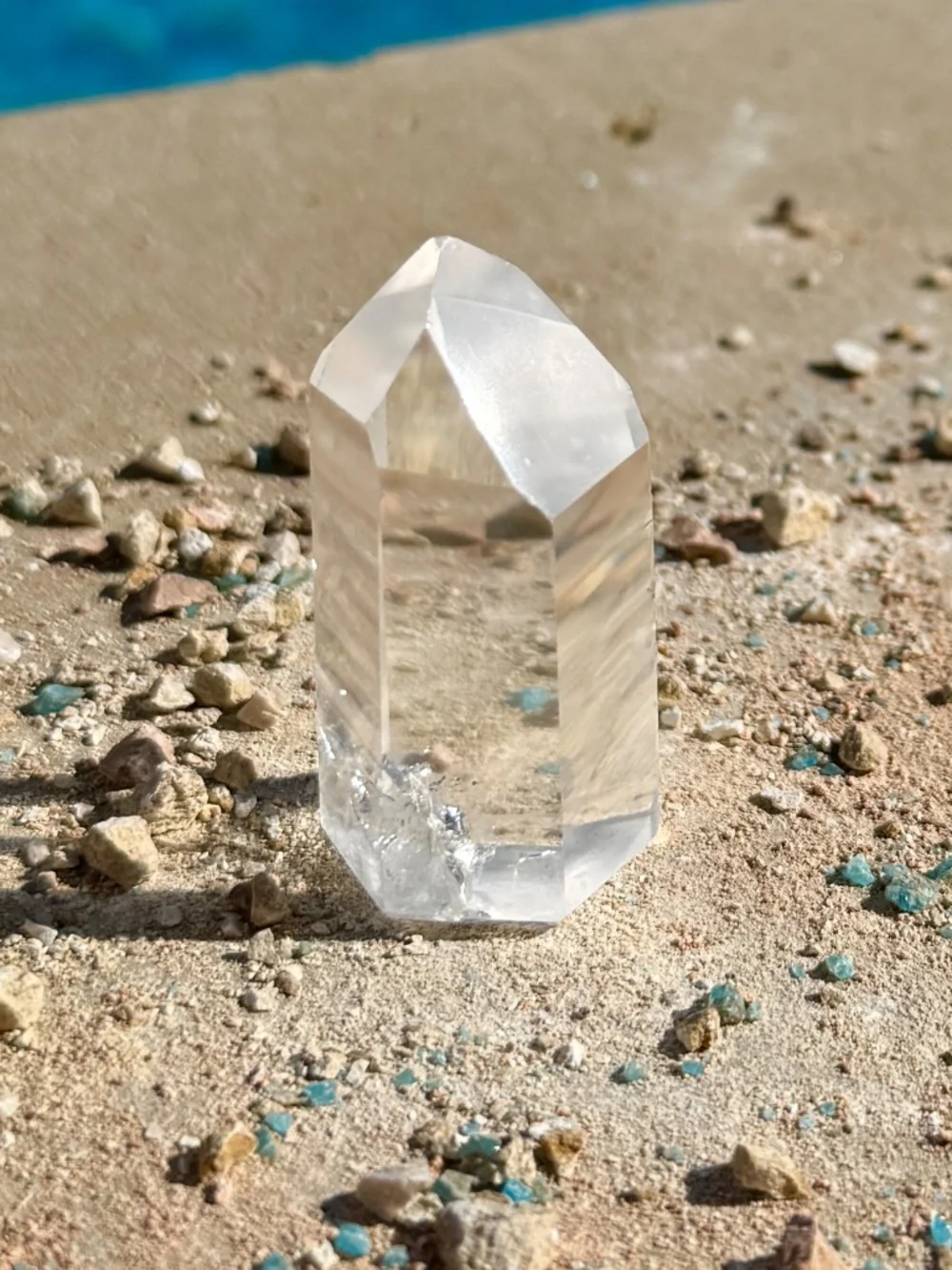 Russian High Polished Clear Quartz Tower Point Crystal